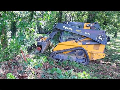 utube cutting fencerow limbs with a skid steer|skid steer brush cutting.